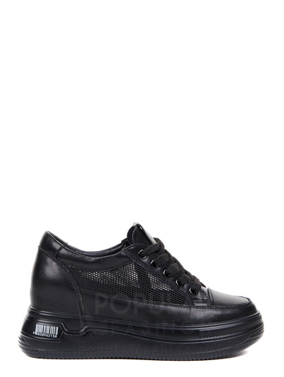 Купить чёрные женские кроссовки cvmartanni из натуральной кожи (арт.  01303982401) в интернет-магазине Popular Fashion